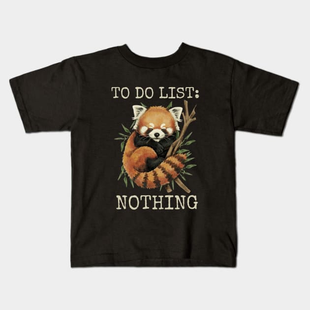 Red-panda Kids T-Shirt by Funny sayings